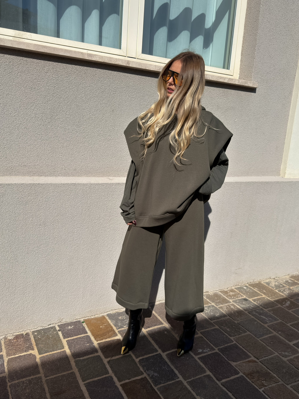 Maxi Felpa Gilet con T-Shirt Militare Sporty Kostumn1