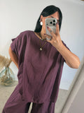 Blusa Barbara Mussola Malva