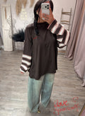 Maxi Maglia Manica Righe Moro Kostumn1