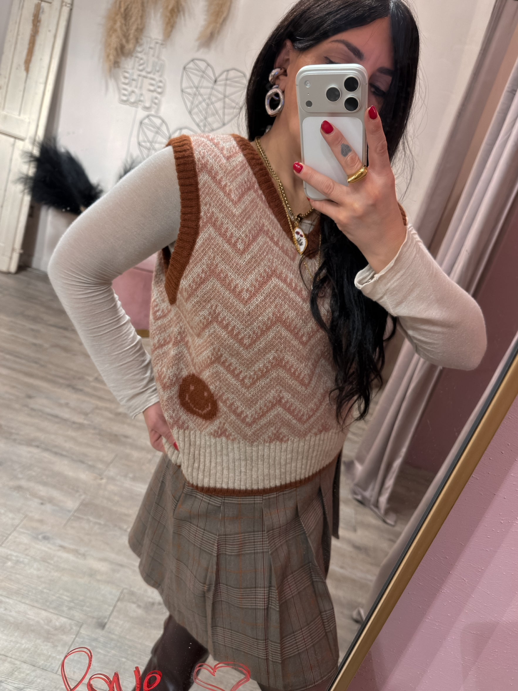 Gilet Jacquard Smile +colori