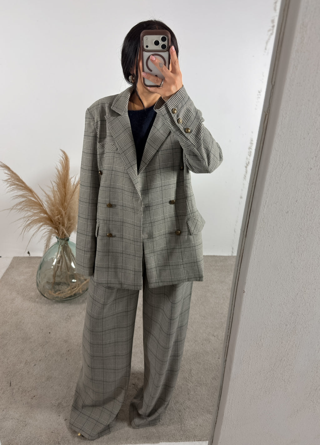 Blazer Marines Pied De Poule Glamorous