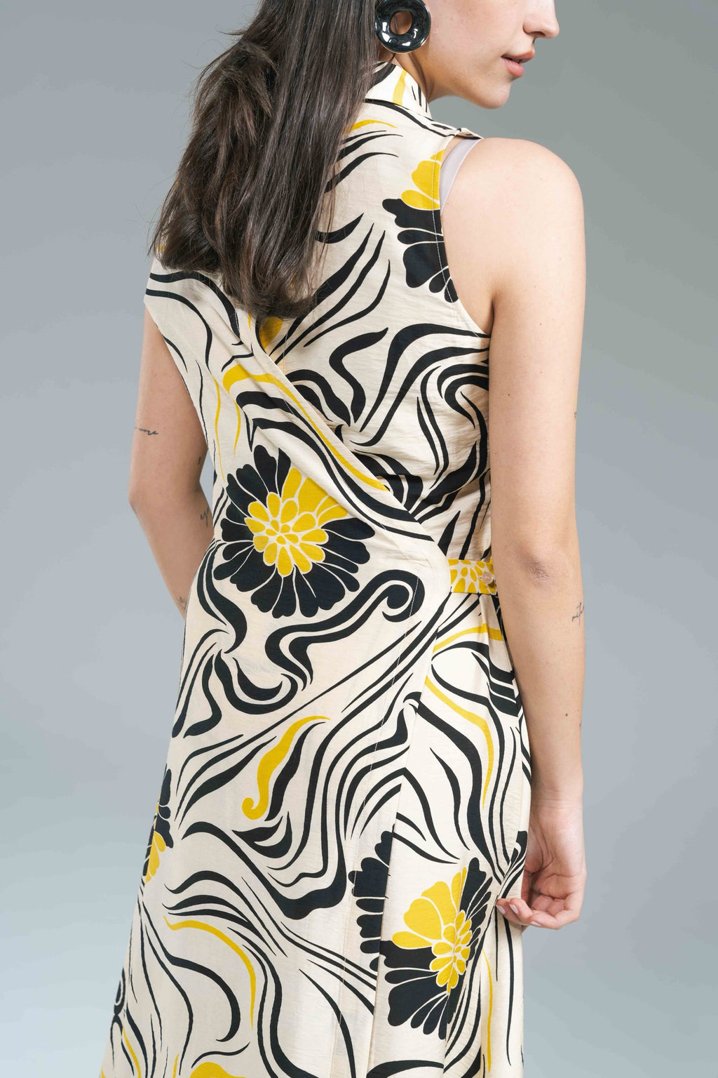 Abito Chemisier Giallo Burro e Nero Wild Pony