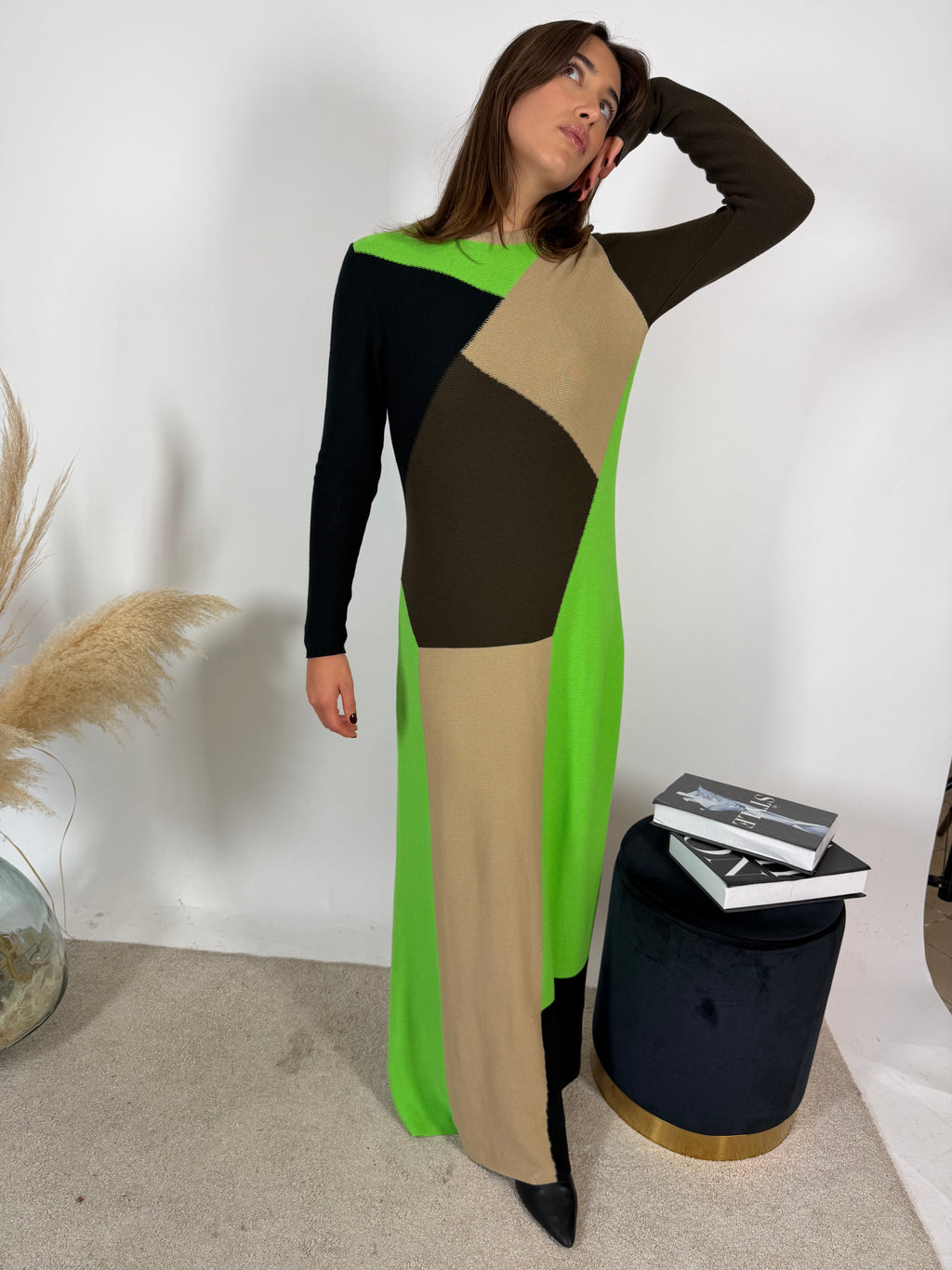 Abito Geometrico Maglia SKFK
