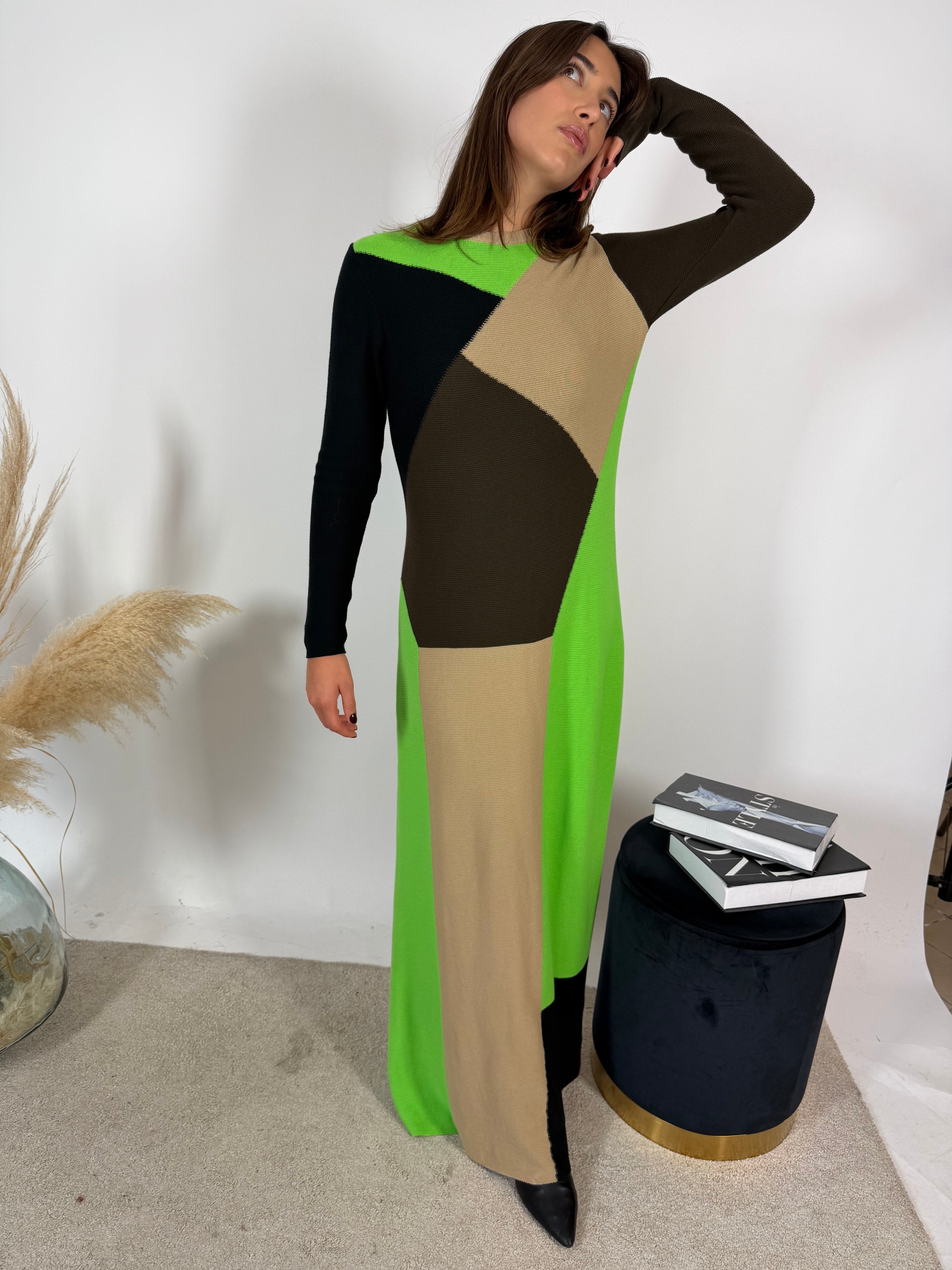 Abito Geometrico Maglia SKFK