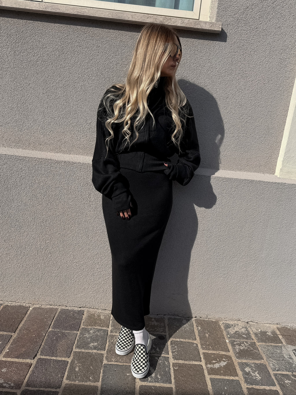 Felpa Zip Maja Nero Kostumn1
