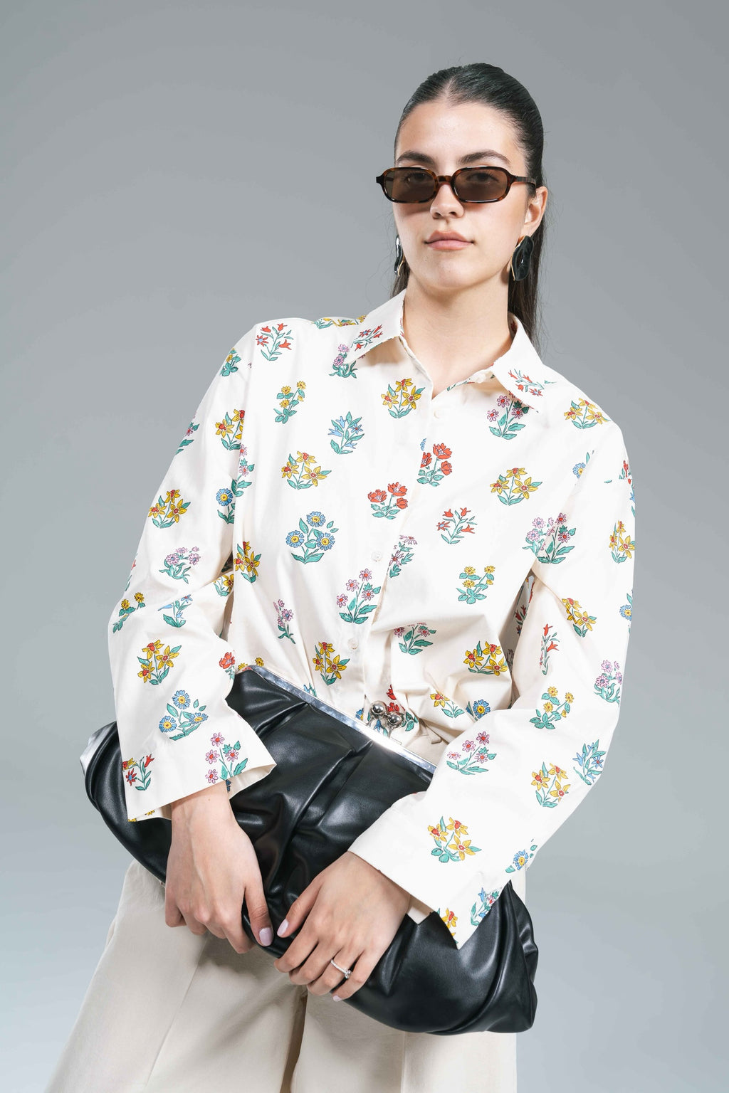 Camicia Oversize Fiori Compania Fantastica
