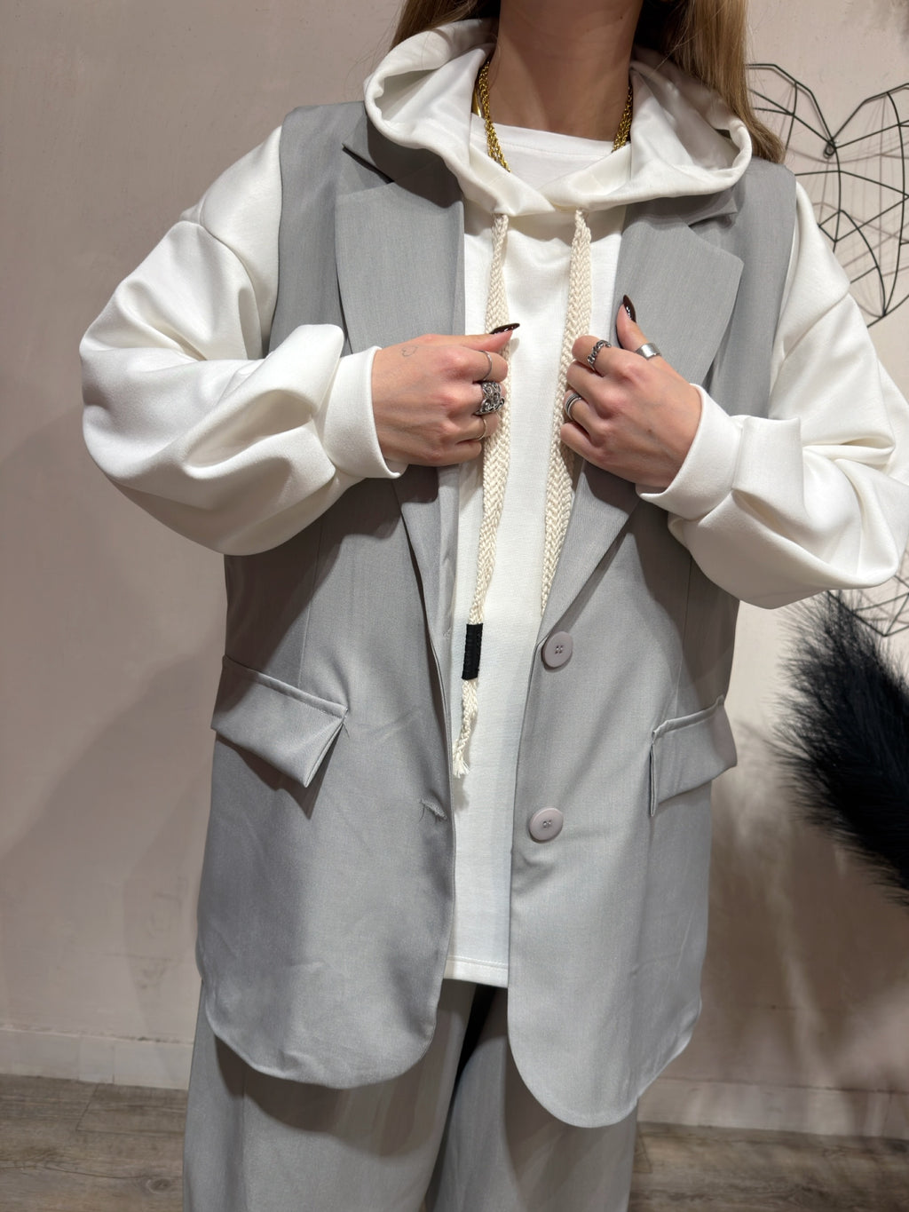 Gilet Ginevra Oversize +colori