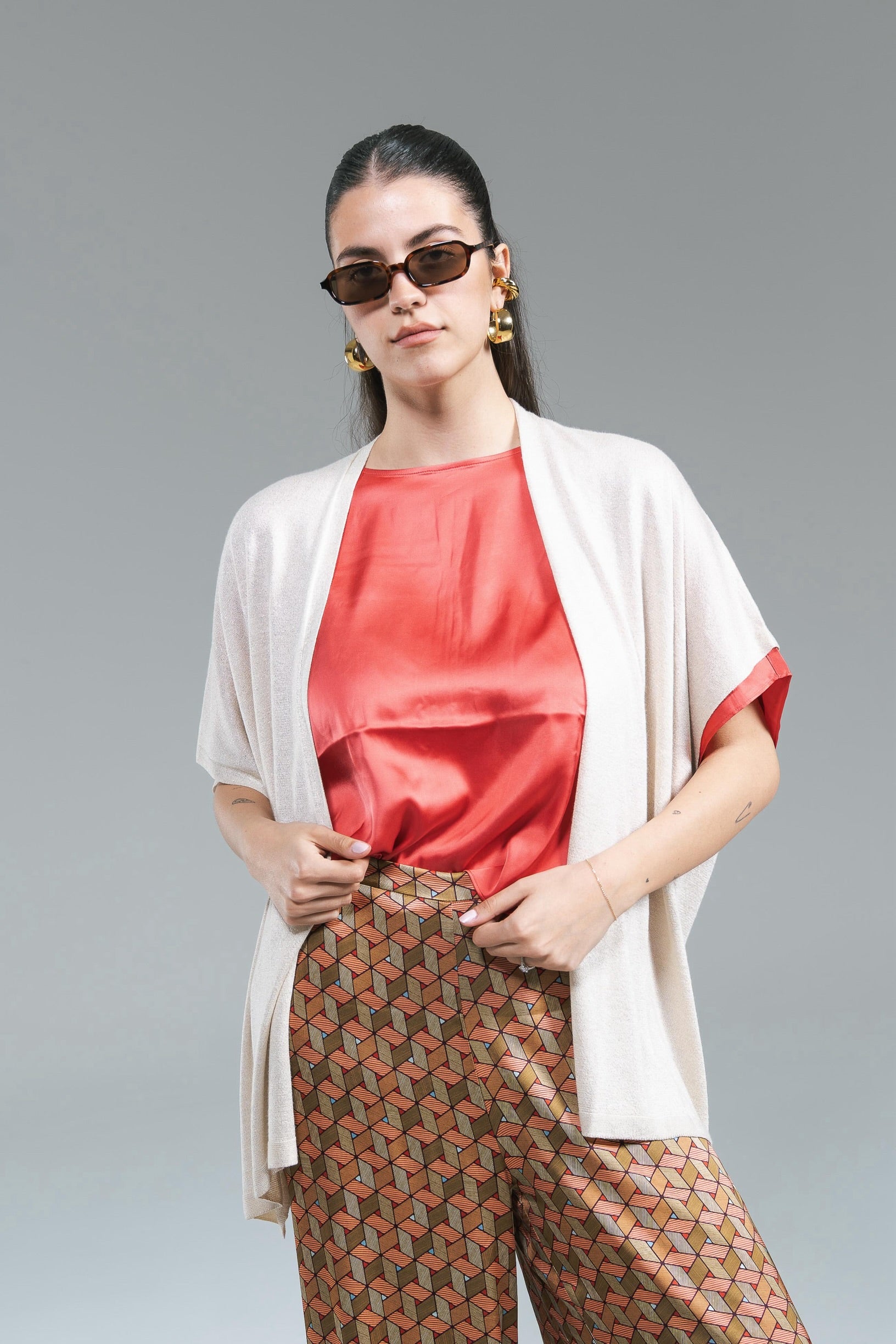 Blusa Satin Corallo Surkana