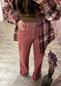 Jeans Straight Leg Delave’ Rosa Antico Kostumn1