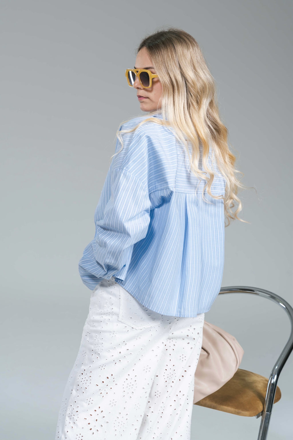 Camicia Celeste Bacchetta Bianco YouDecide