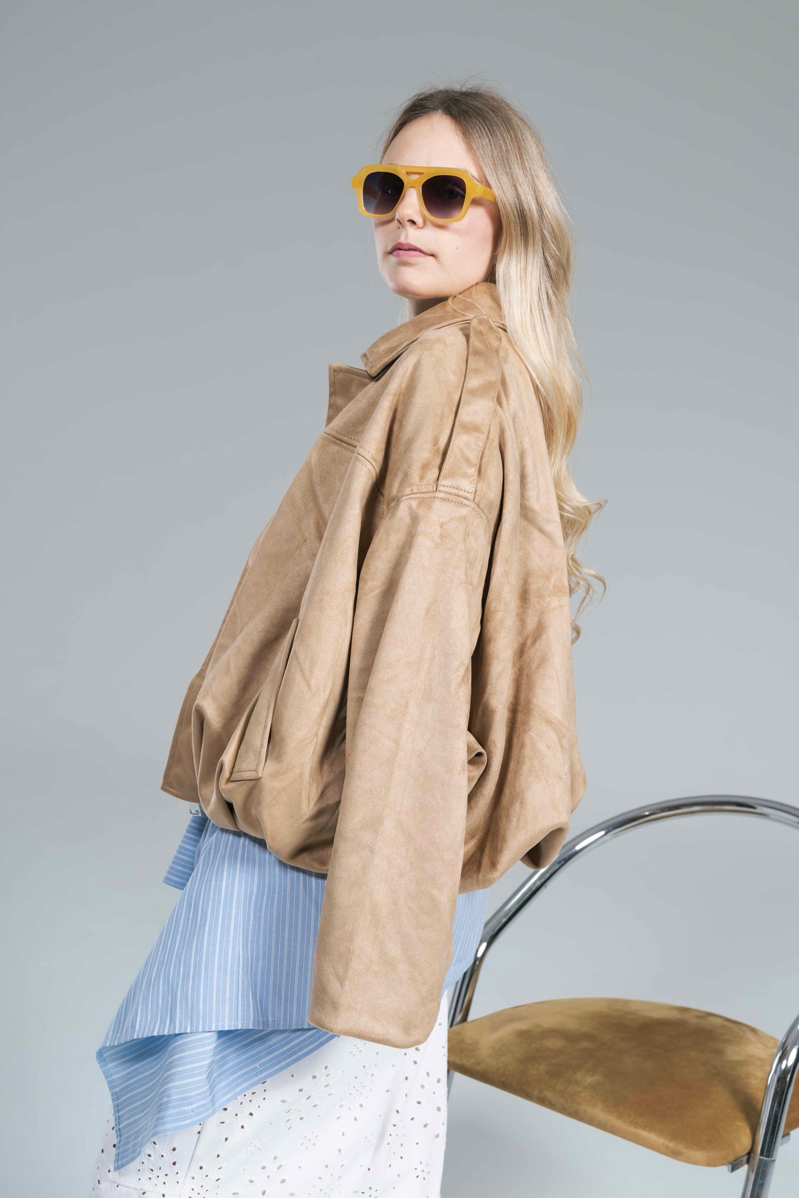 Bomber Suede Over Sabbia