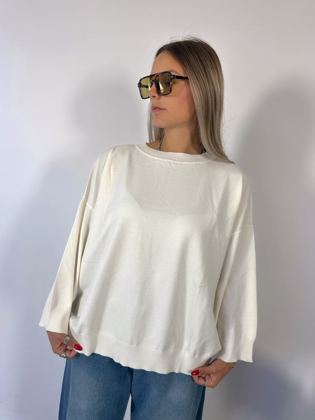 Maglia Scollo Barca Viscosa Rasata Kontatto +Colori