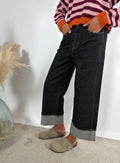 Jeans Risvolto Nero Surkana