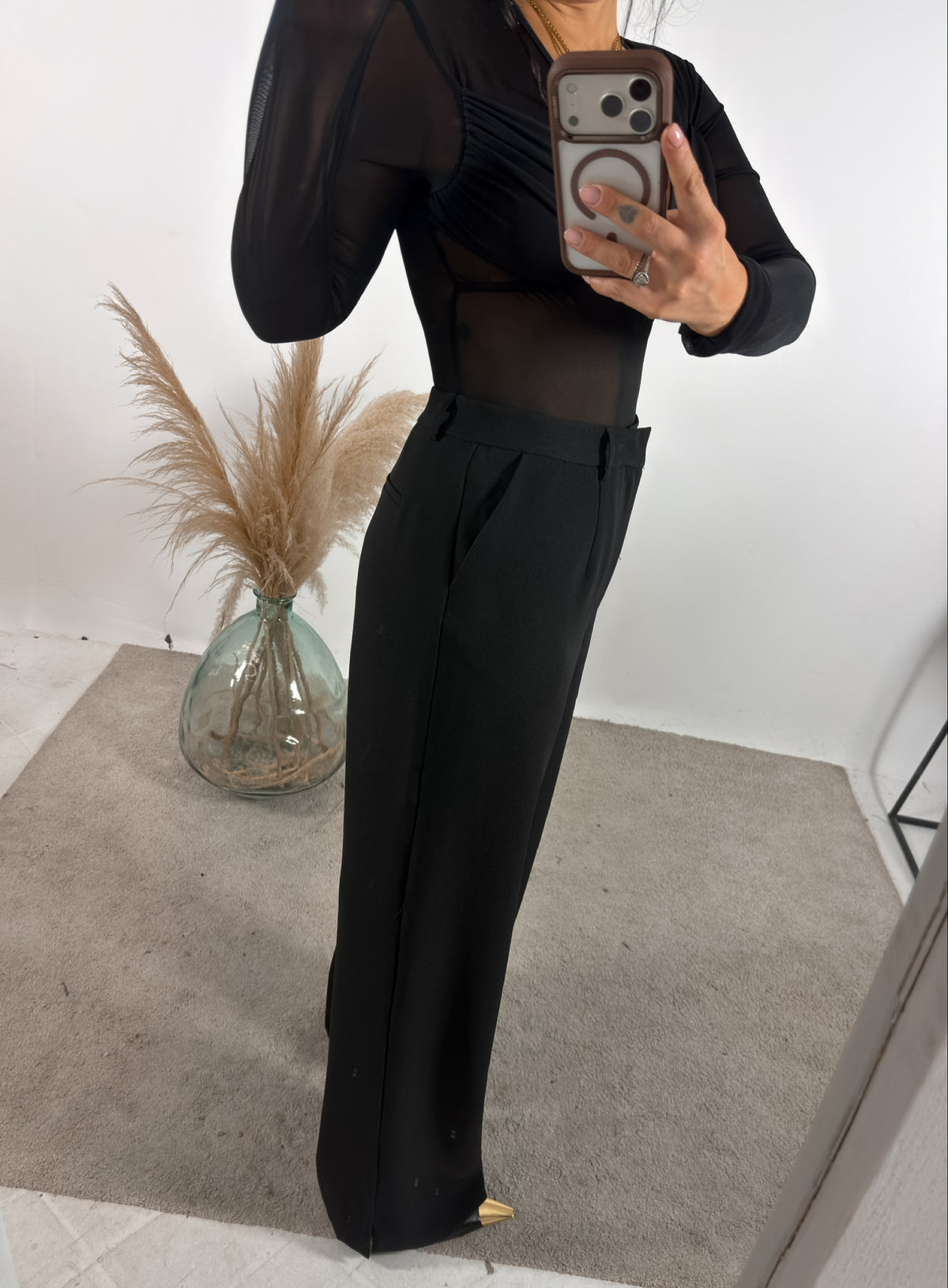 Pantalone Palazzo Man Nero Glamorous