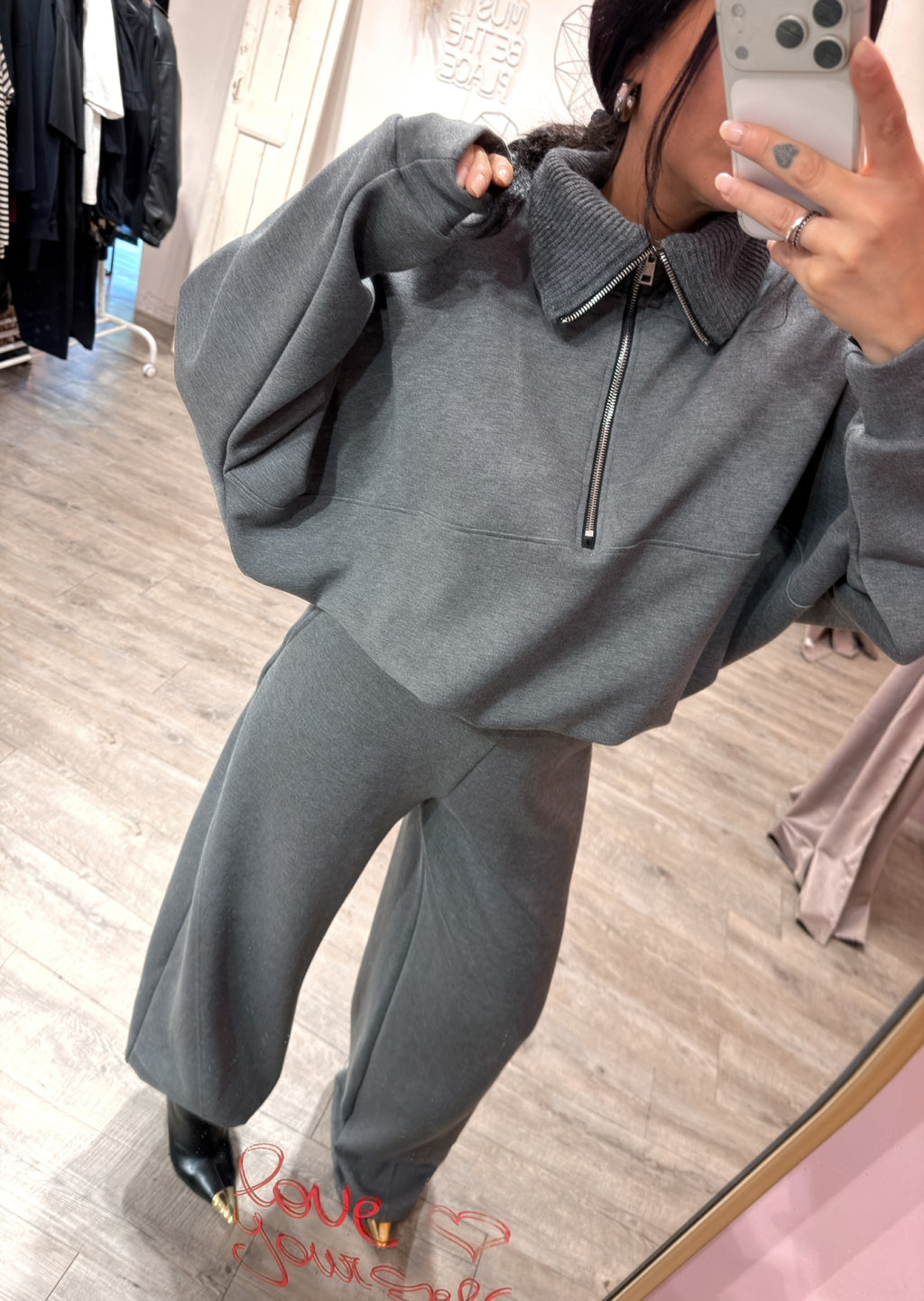 Set Tuta Grigio Modal Kontatto