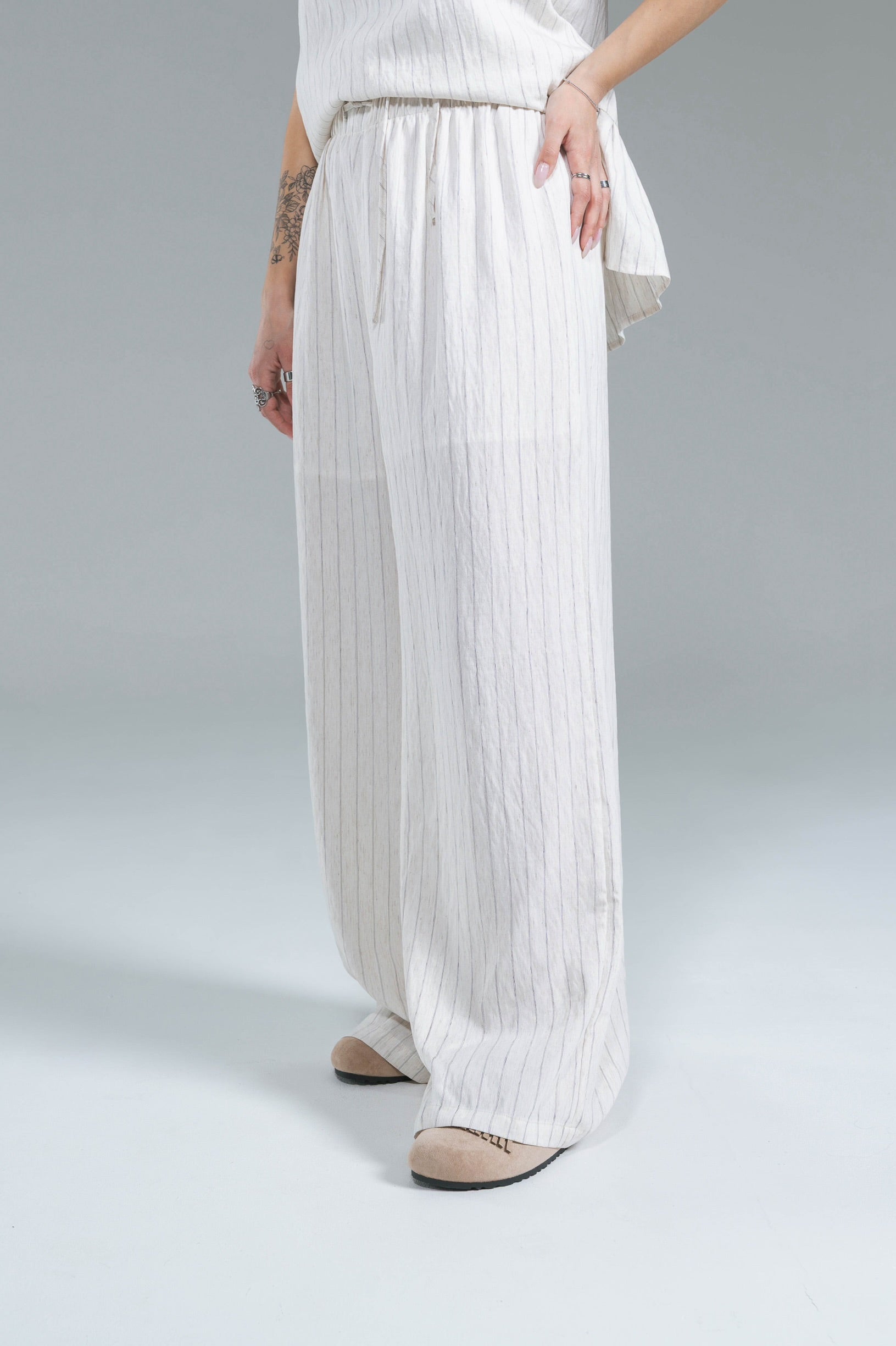 Pantalone Palazzo Gessato Glamorous
