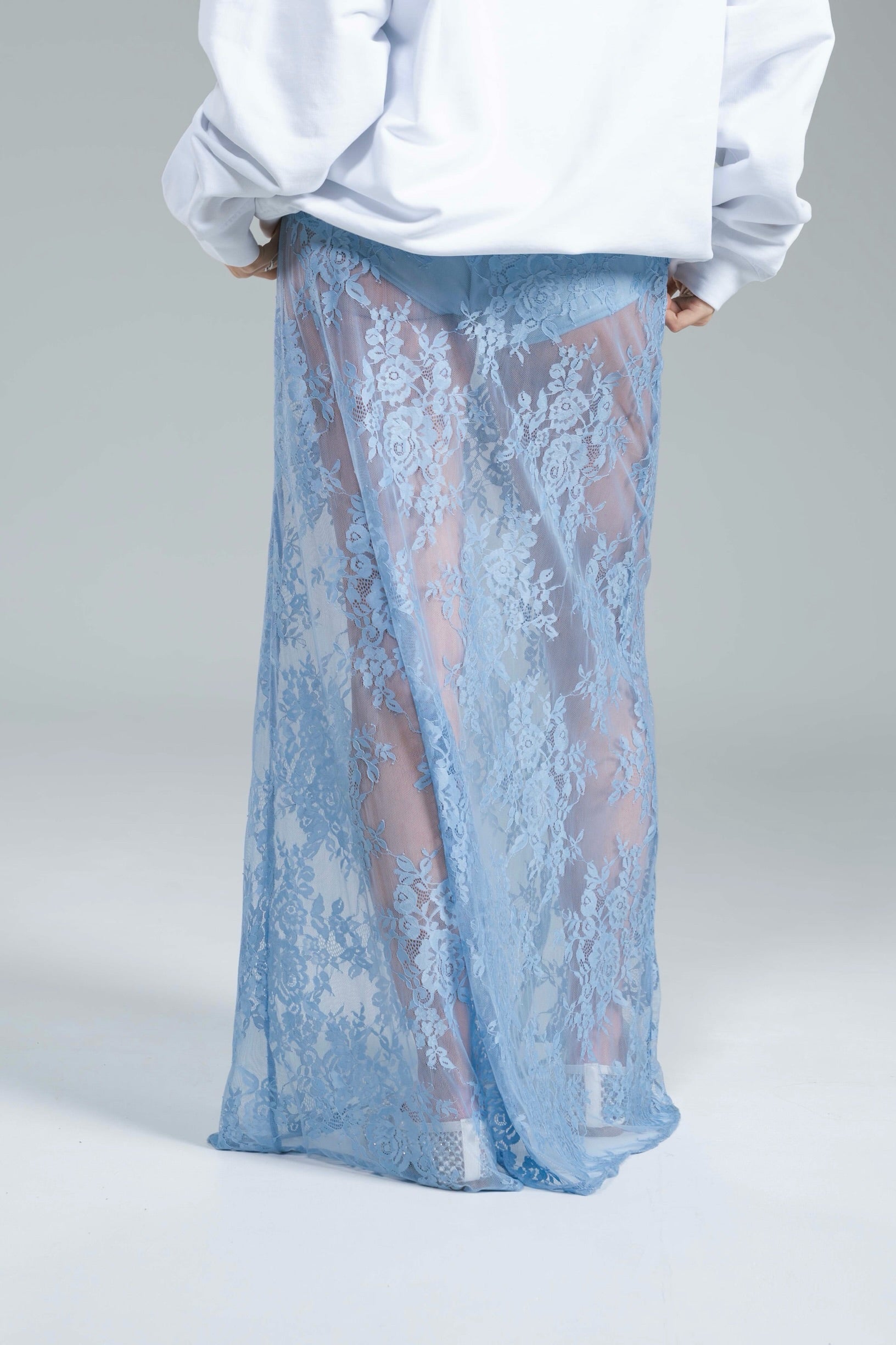 Gonna Lunga Pizzo Azzurro Kostumn1
