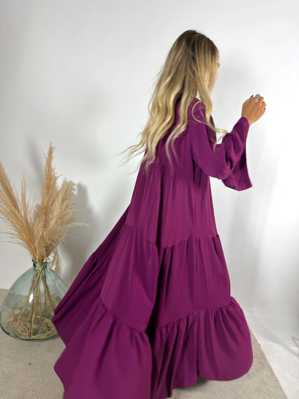 Maxi Abito Chemisier Balze +colori