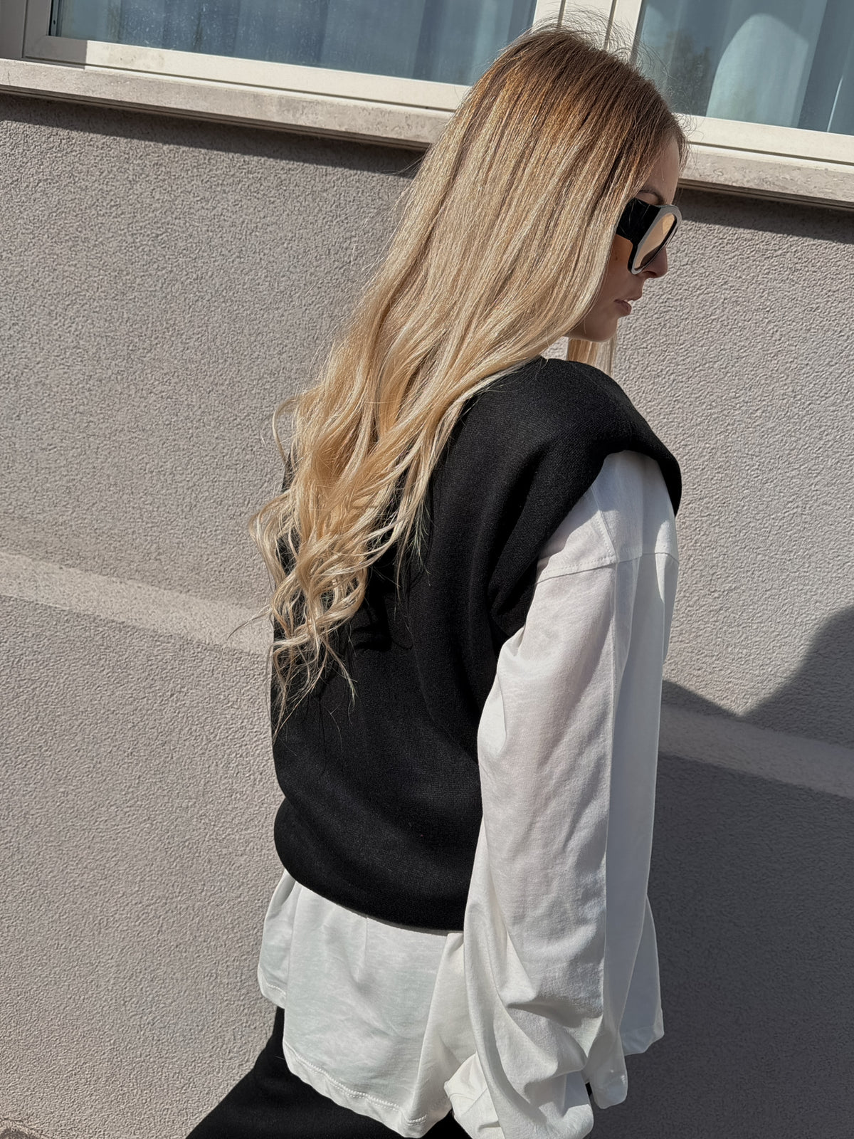 Gilet Smanicato Maja Nero Kostumn1