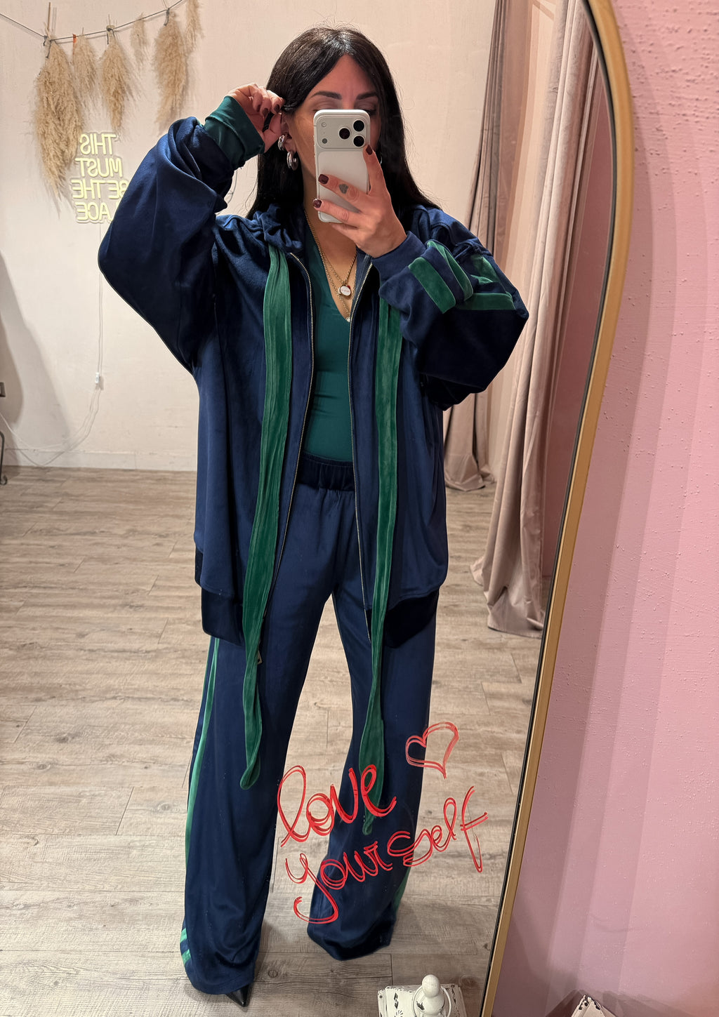 Set Tuta Ciniglia Blu/Verde Kostumn1