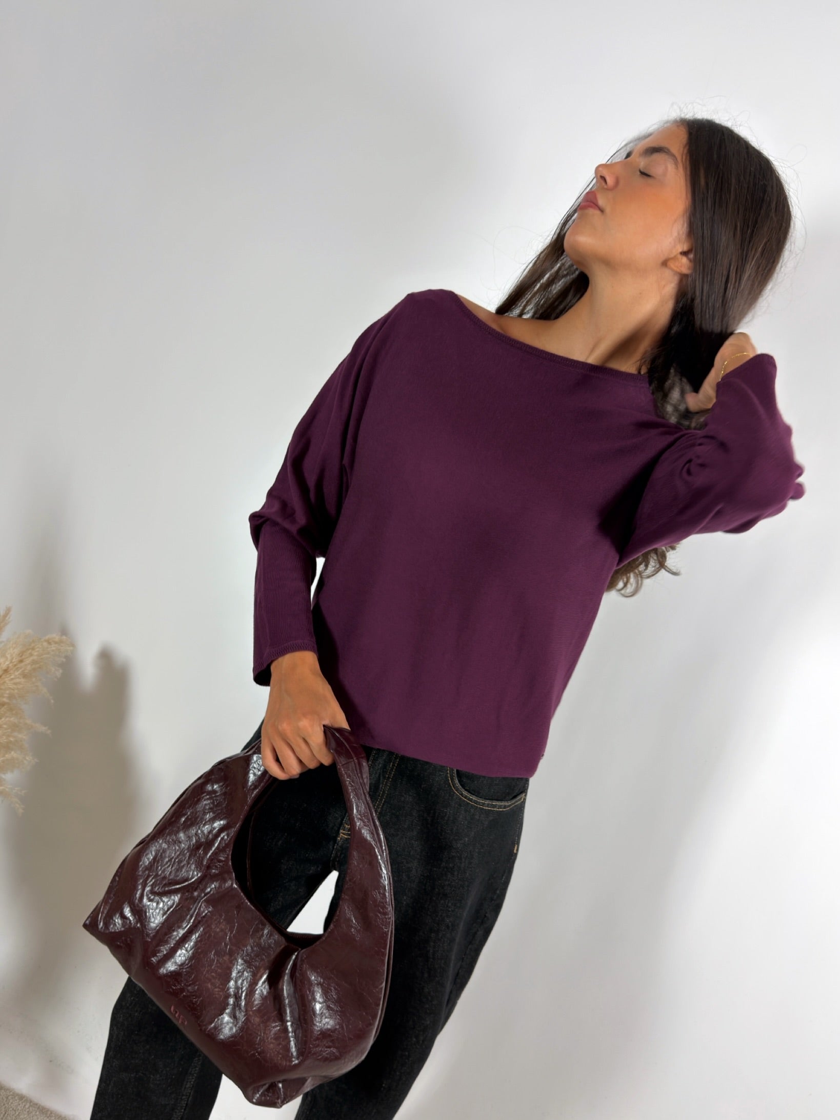 Maglia Scollo Barca Viscosa Bamboo Ribes Surkana