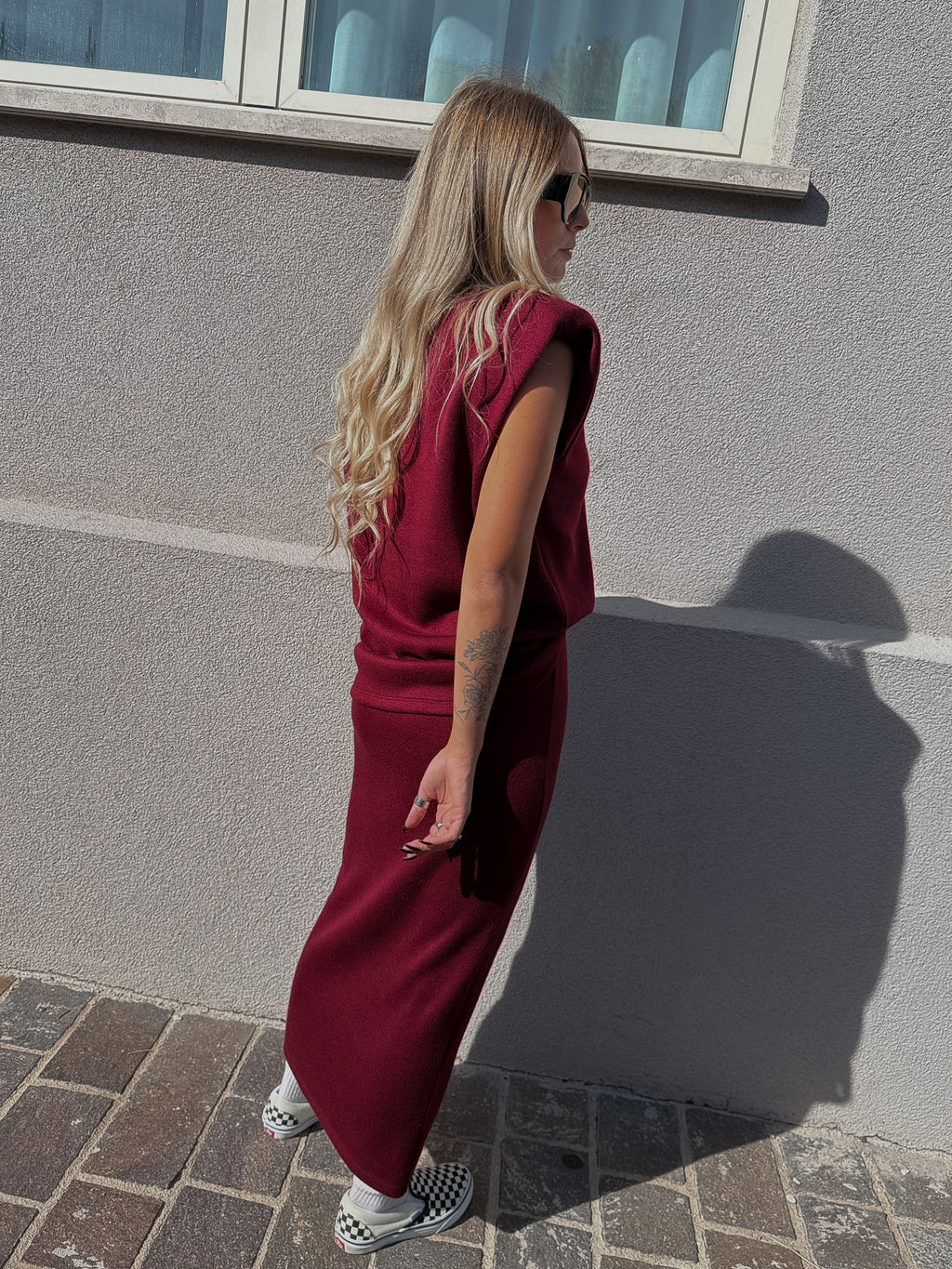 Gilet Smanicato Maja Borgogna Kostumn1