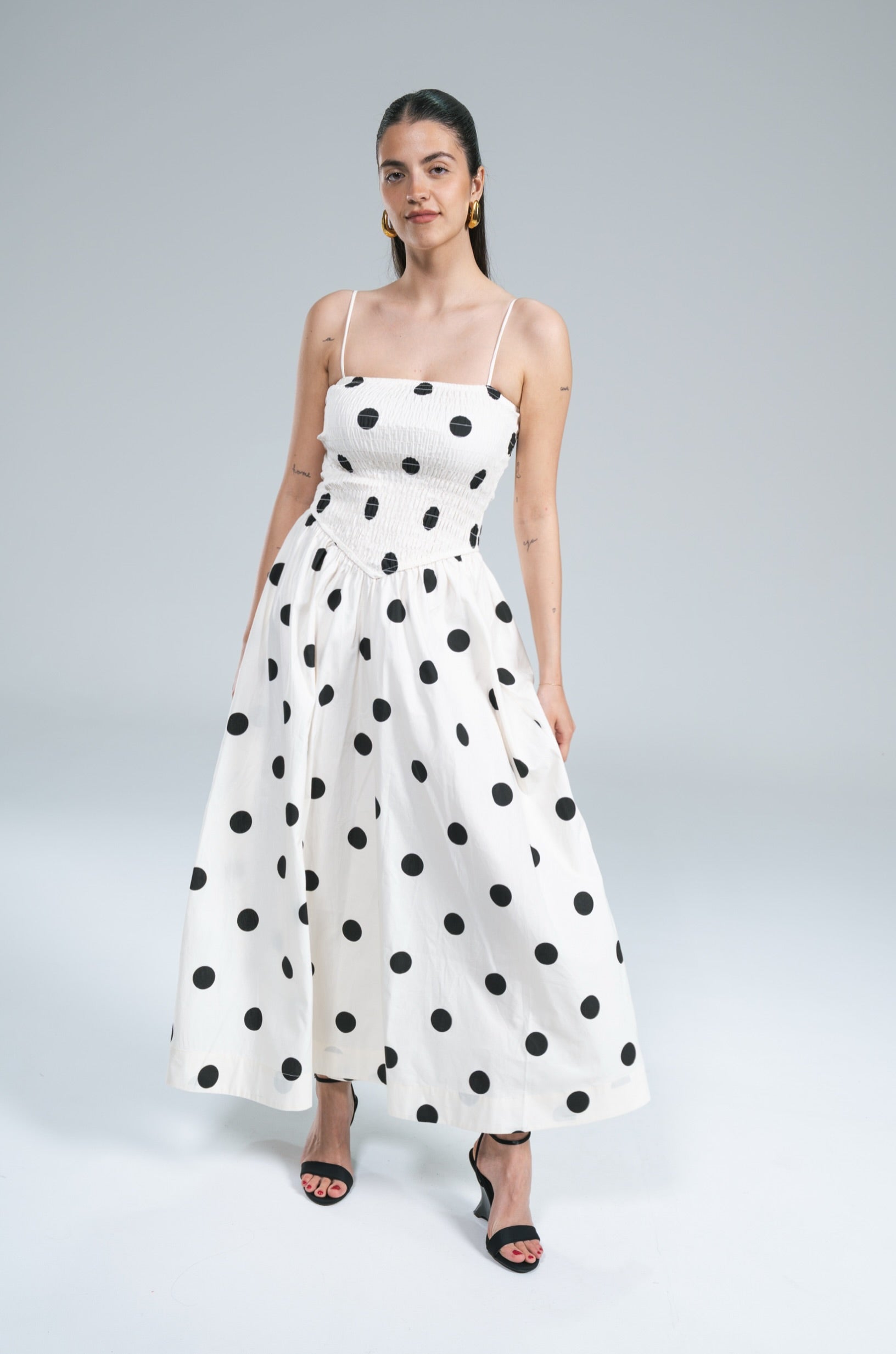 Abito Pois Punto Smock Glamorous
