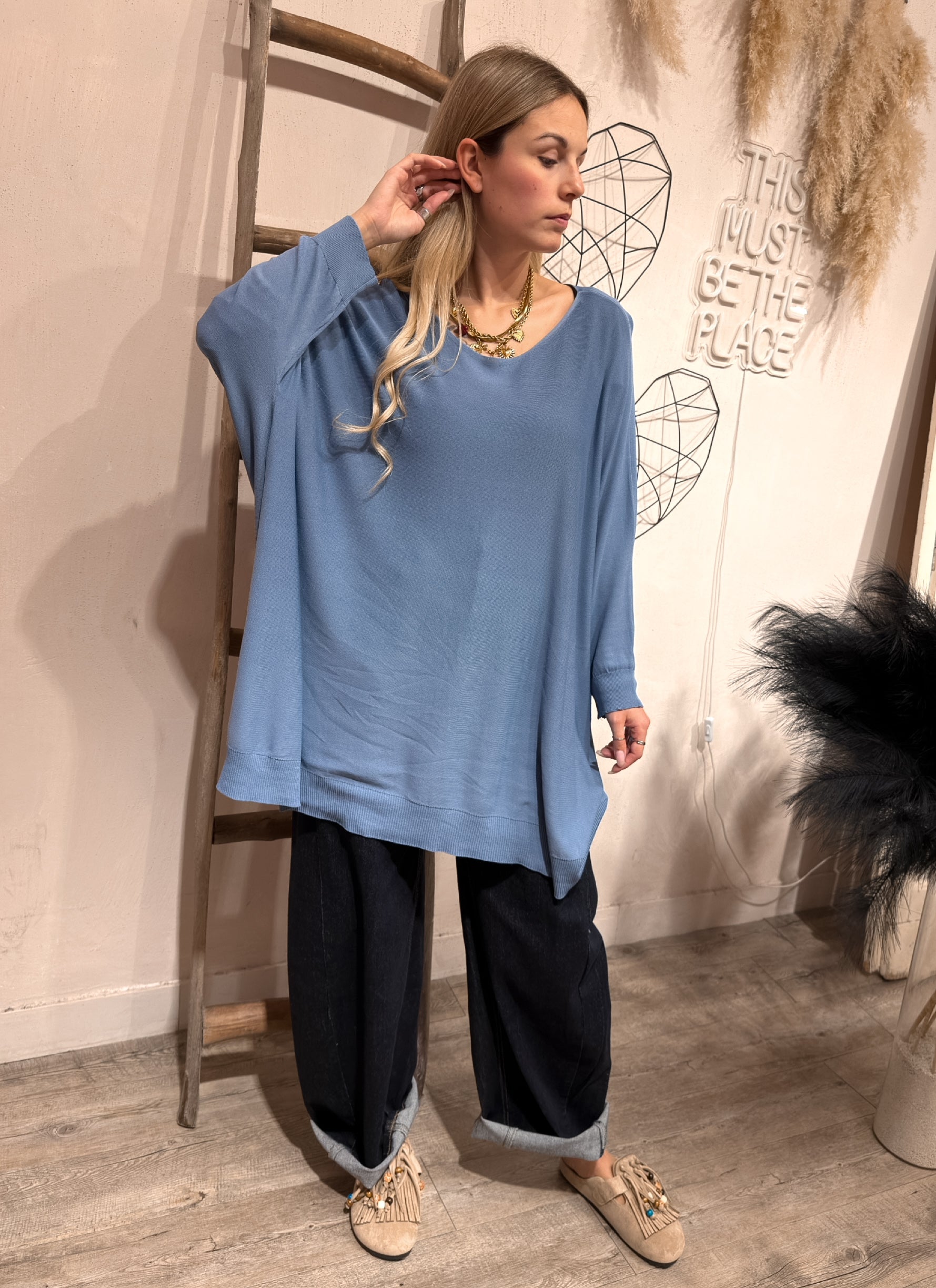 Maxi Maglia Filo Viscosa +colori