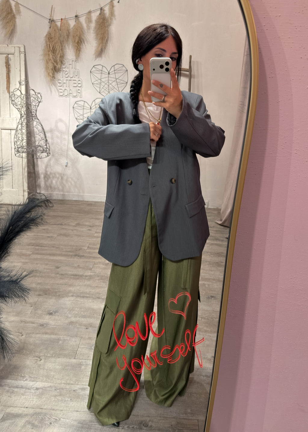 Blazer Man Over Kontatto Grigio