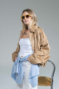 Bomber Suede Over Sabbia
