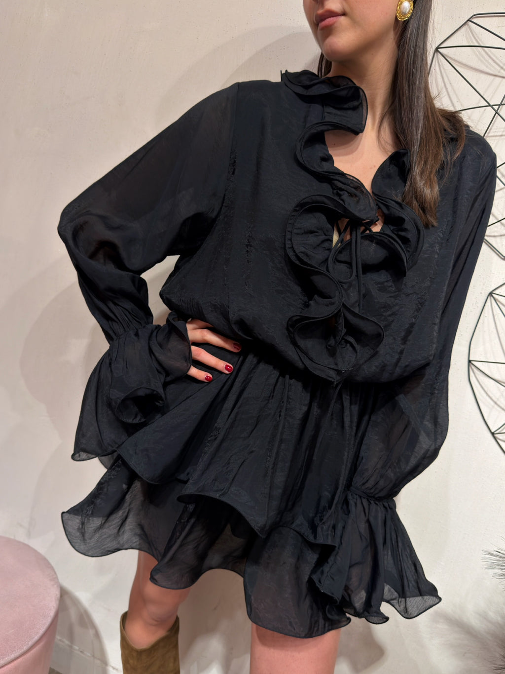 Abito Rouches Nero YouDecide