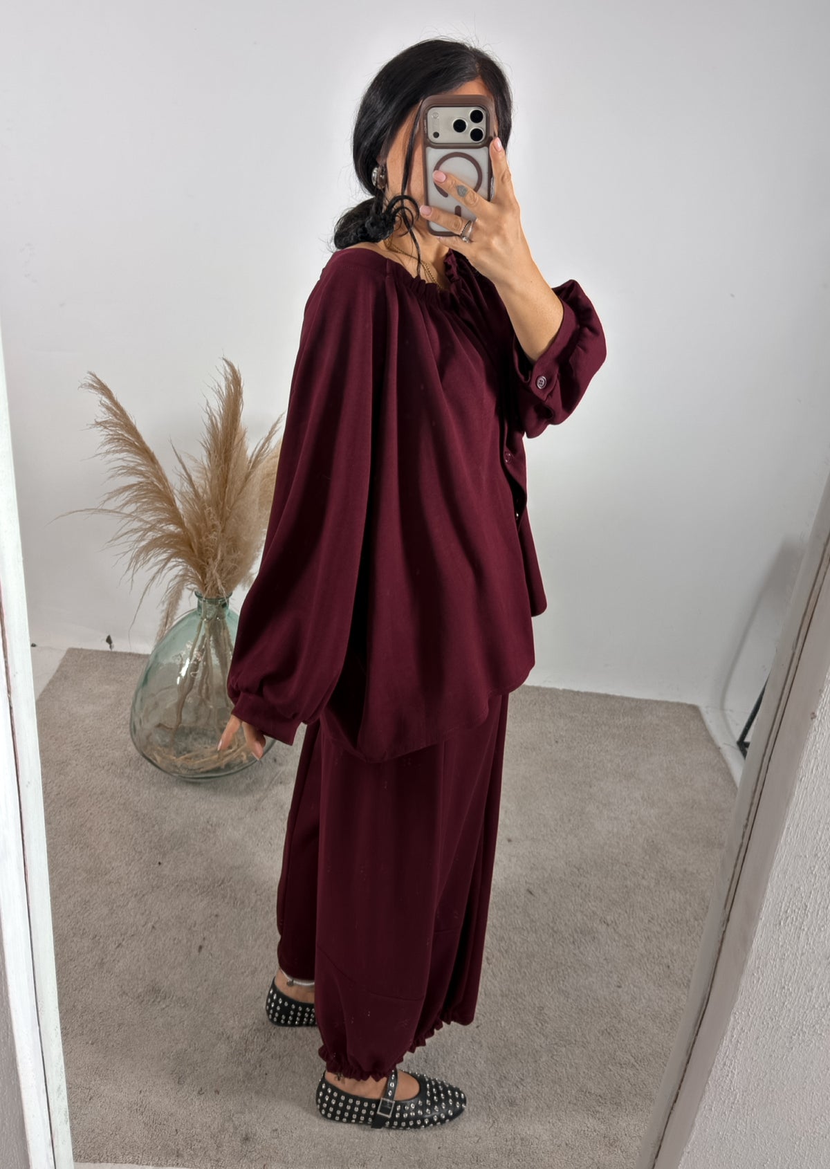 Set Afrodite Modal Giacca+Panta Balloon Ribes