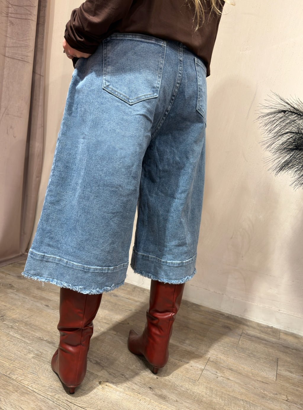 Bermuda Denim Sfrangiato Blu Medio YouDecide