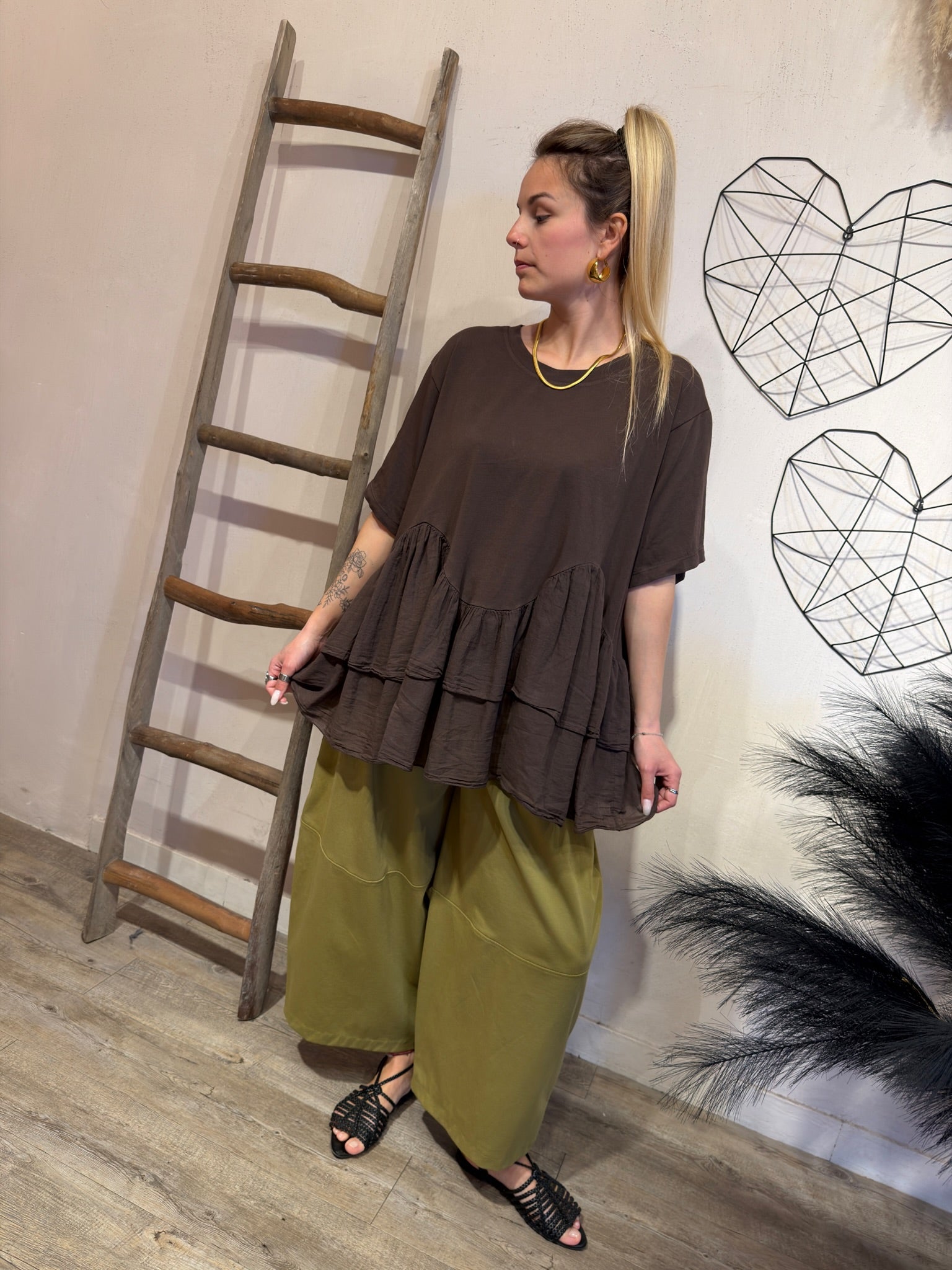 T-shirt Balze Agata Cioccolato