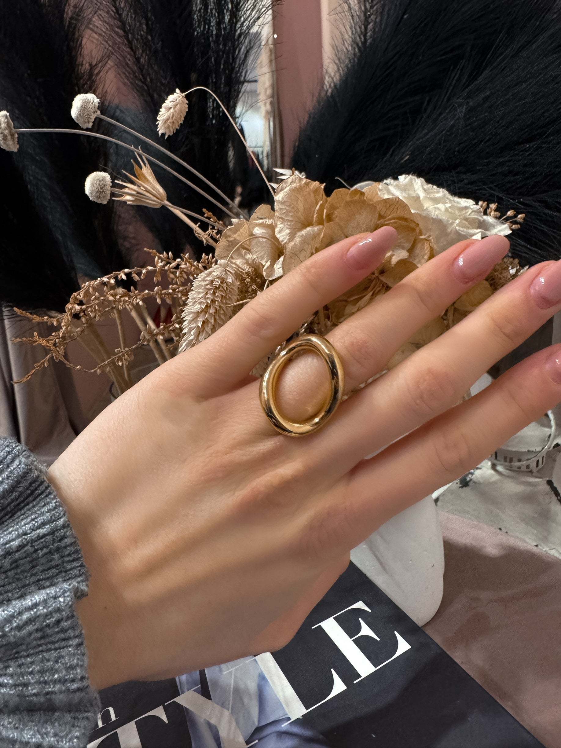 Anello Ovale Irregolare +Colori