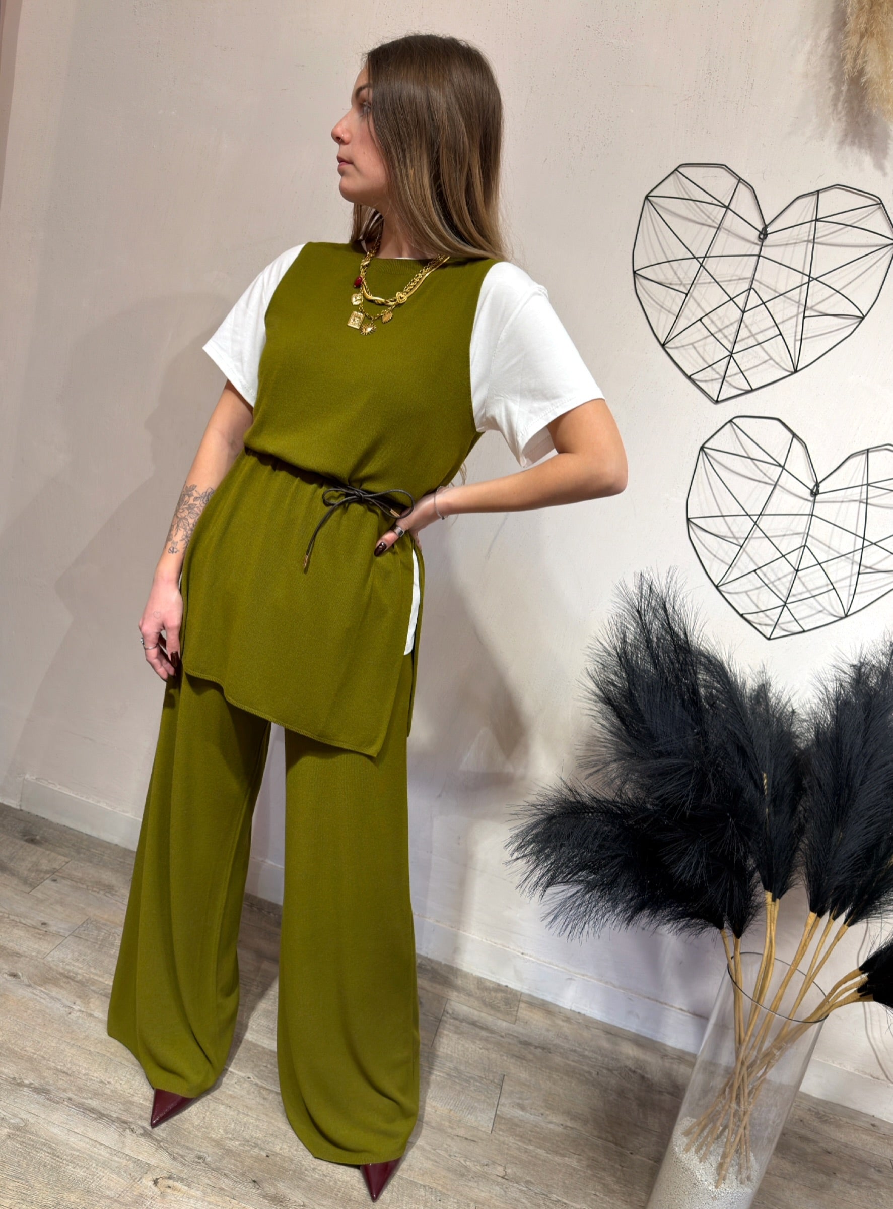 Gilet Maglia Viscosa Kontatto Olio