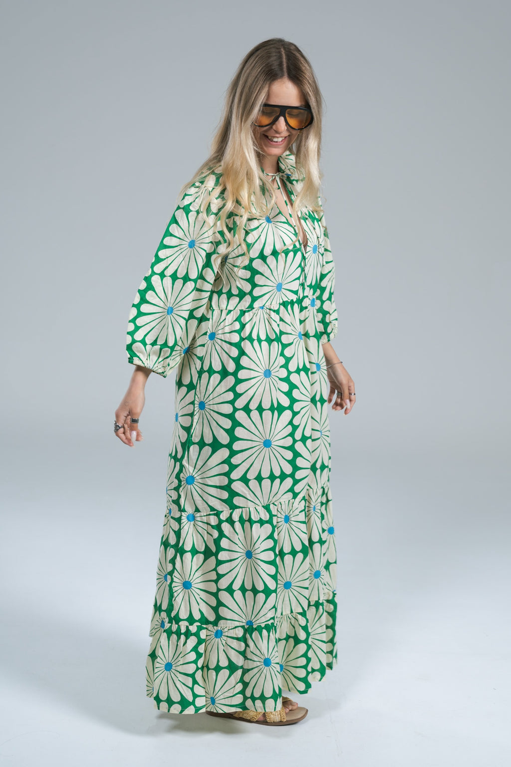 Maxi Abito Mussola Fiore Compania Fantastica