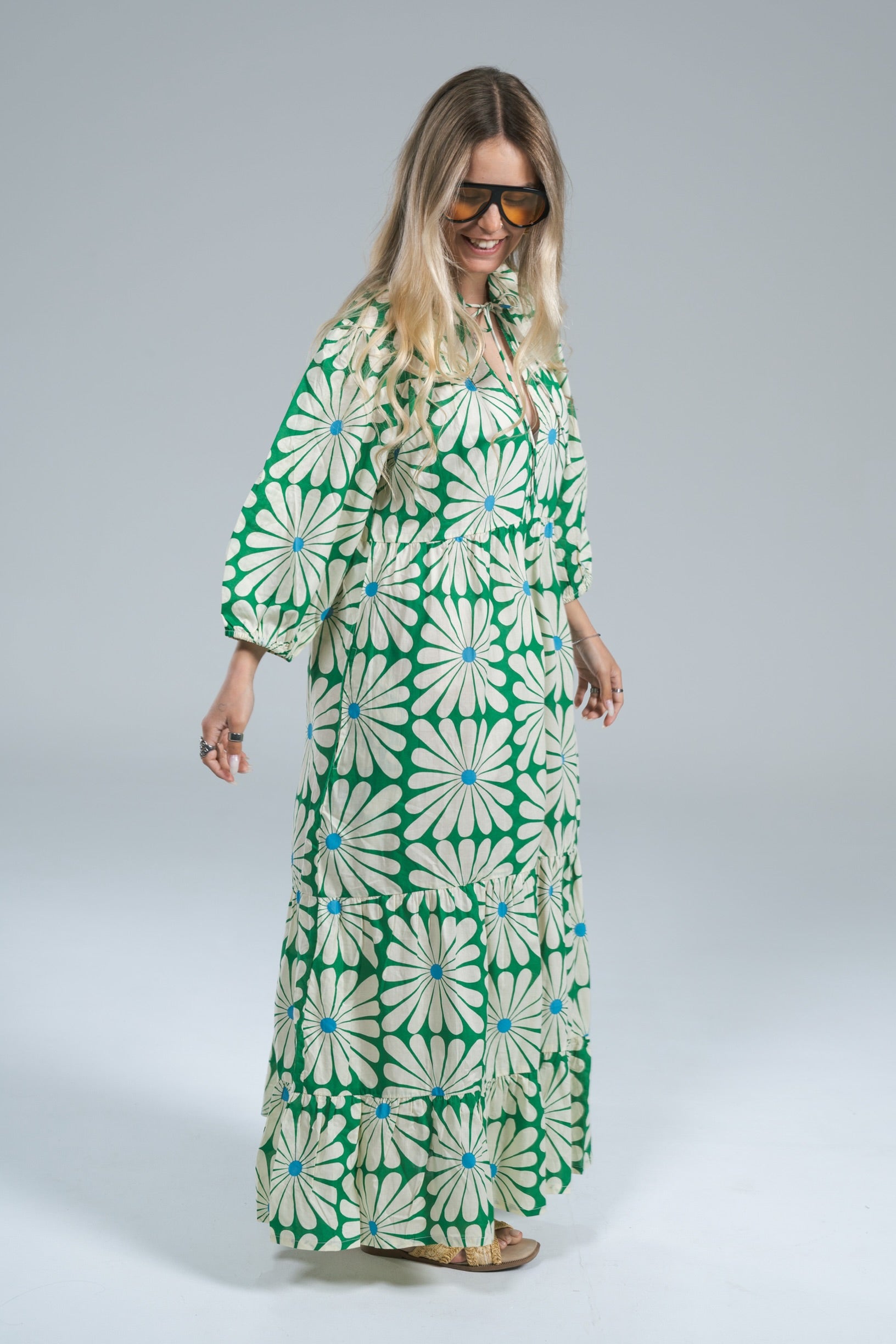 Maxi Abito Mussola Fiore Compania Fantastica