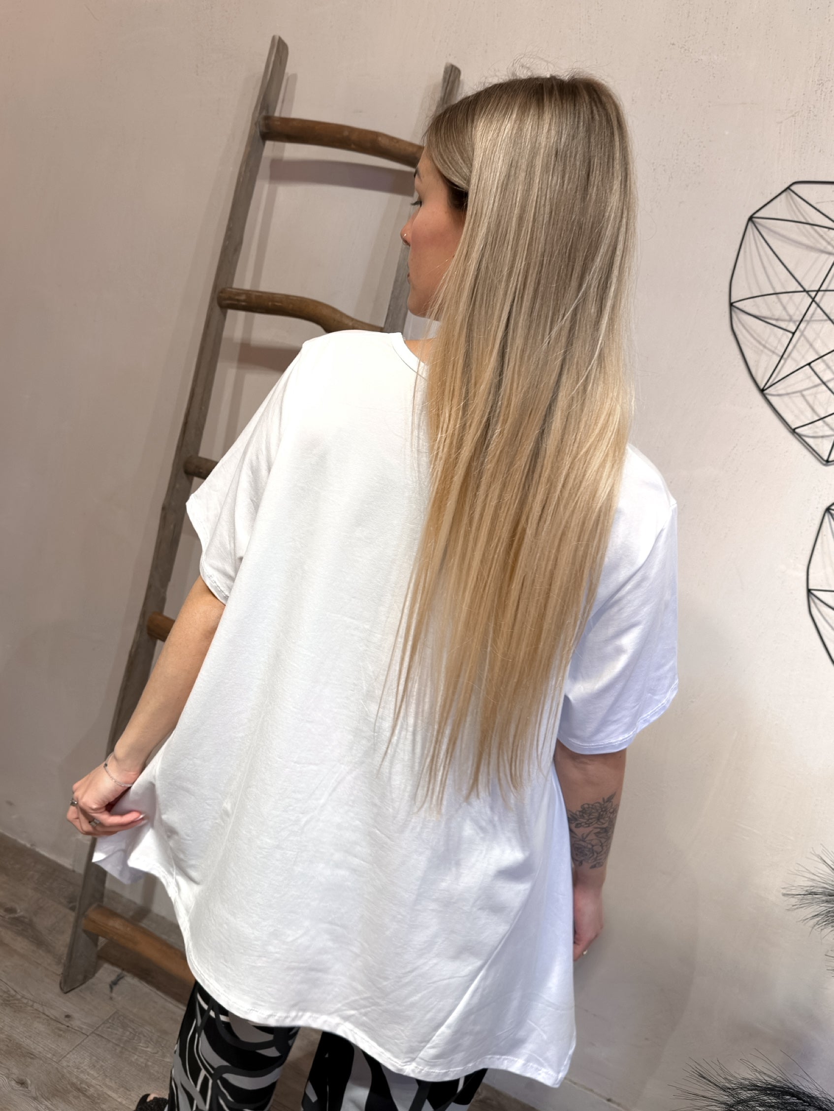 Casacca Miranda Combinata Bottoni Bianco