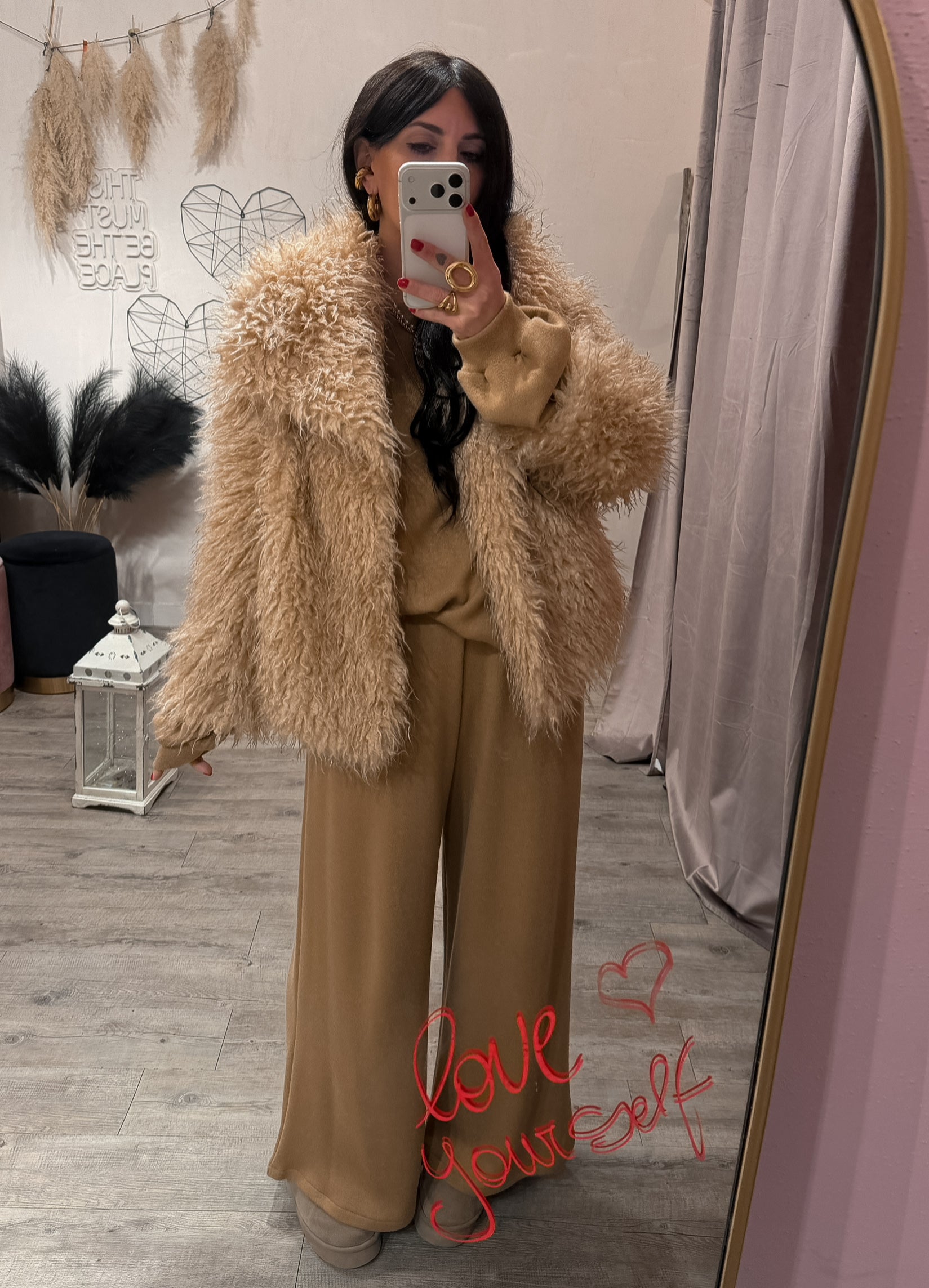 Pelliccia Mongolia Caramello Glamorous