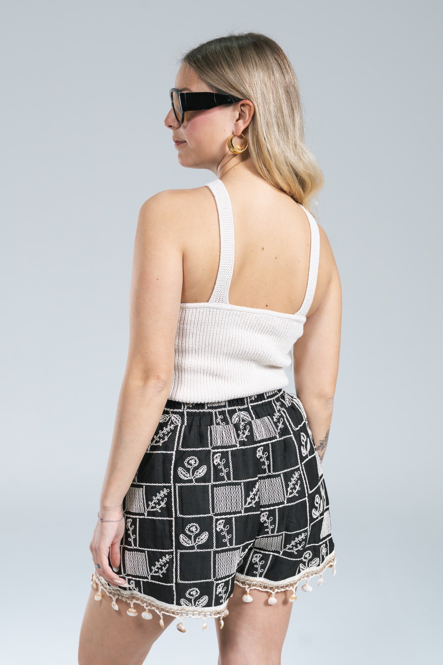 Short Ricamato con Conchiglie Glamorous
