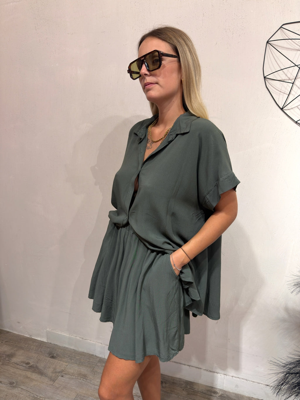 Set Camicia+Short Viscosa +colori