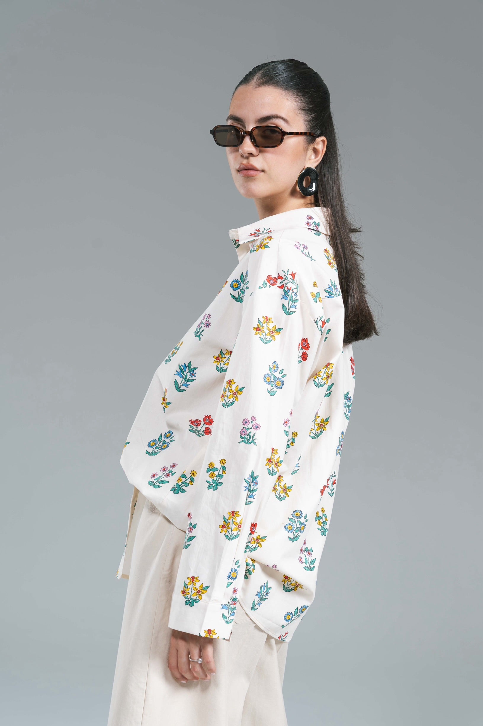 Camicia Oversize Fiori Compania Fantastica
