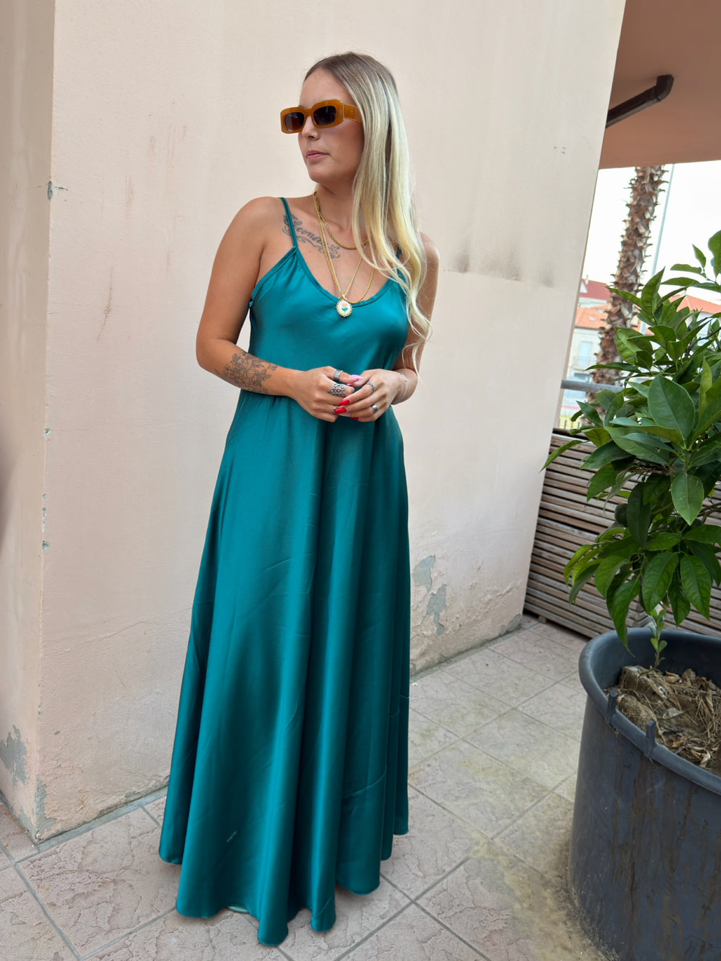 Vestito Sottoveste Satin +colori