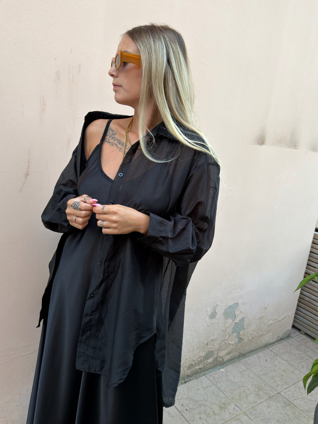 Maxi Camicia Waffle Drusilla +colori
