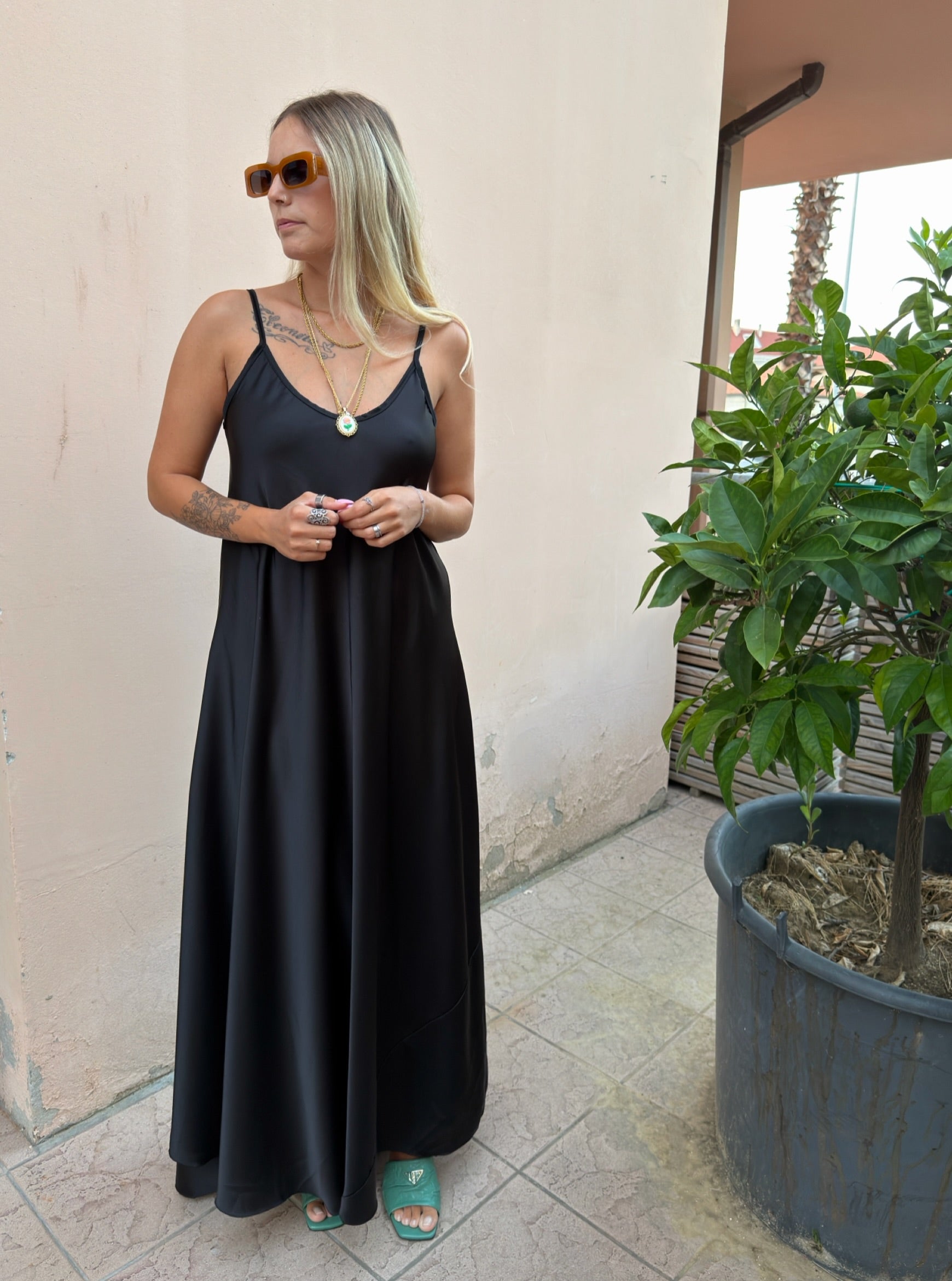 Vestito Sottoveste Satin +colori