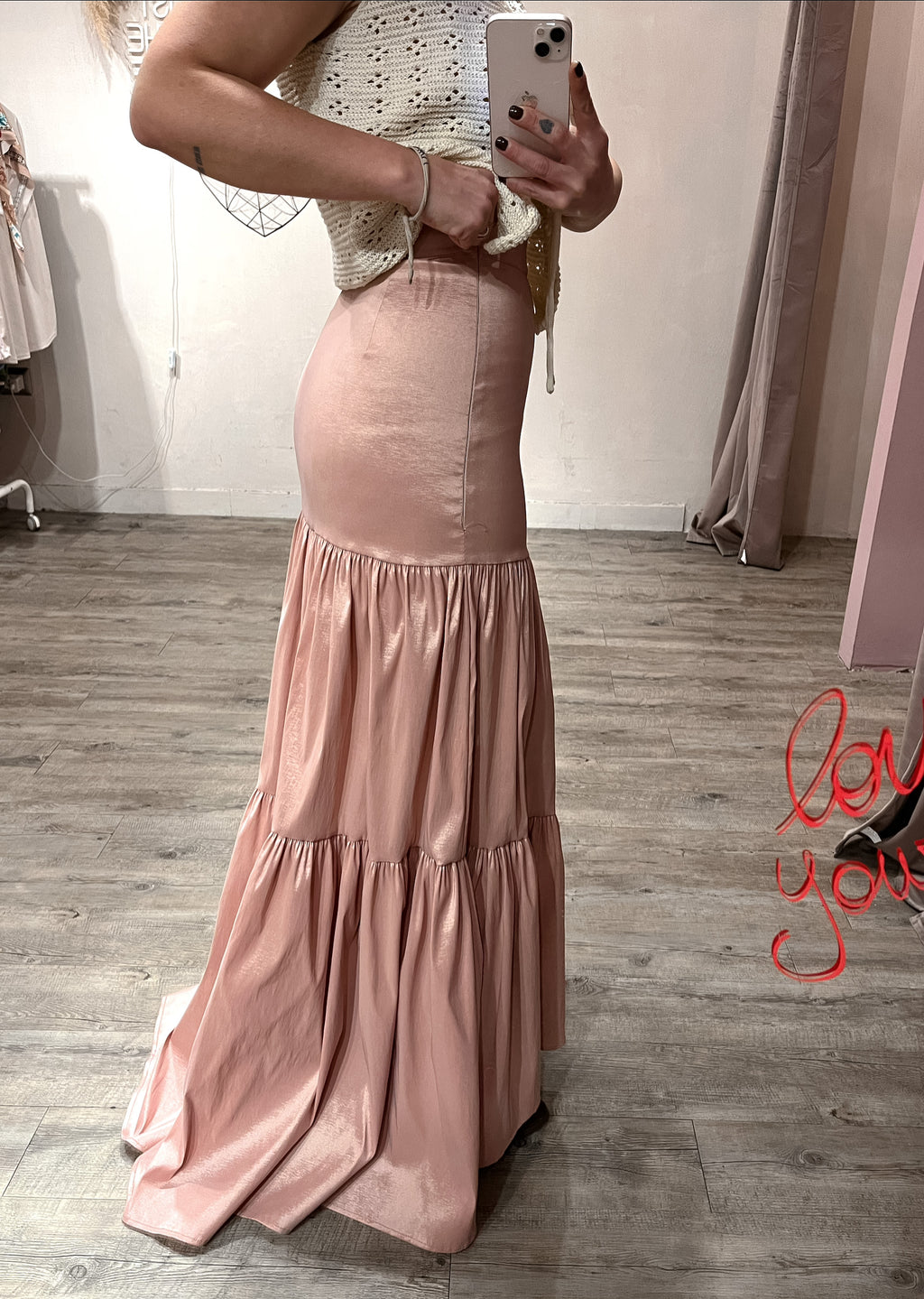 Gonna Lunga Balze Taffeta Kostumn1 +colori