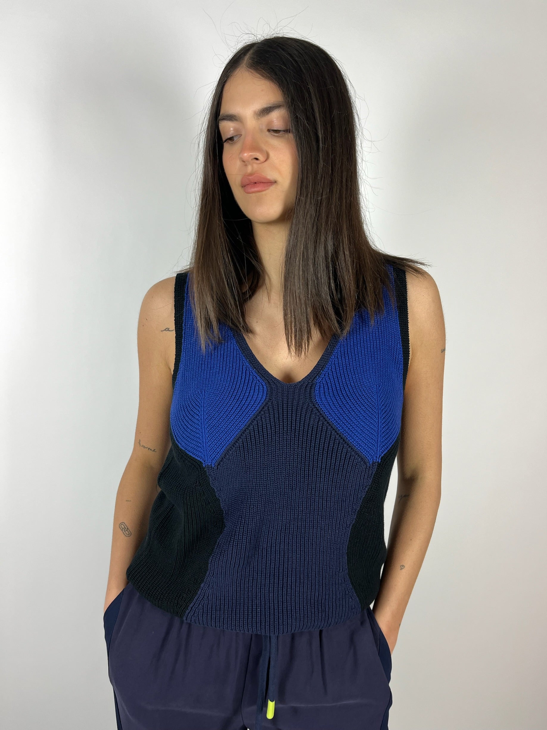 Canotta Crochet Bicolore SKFK