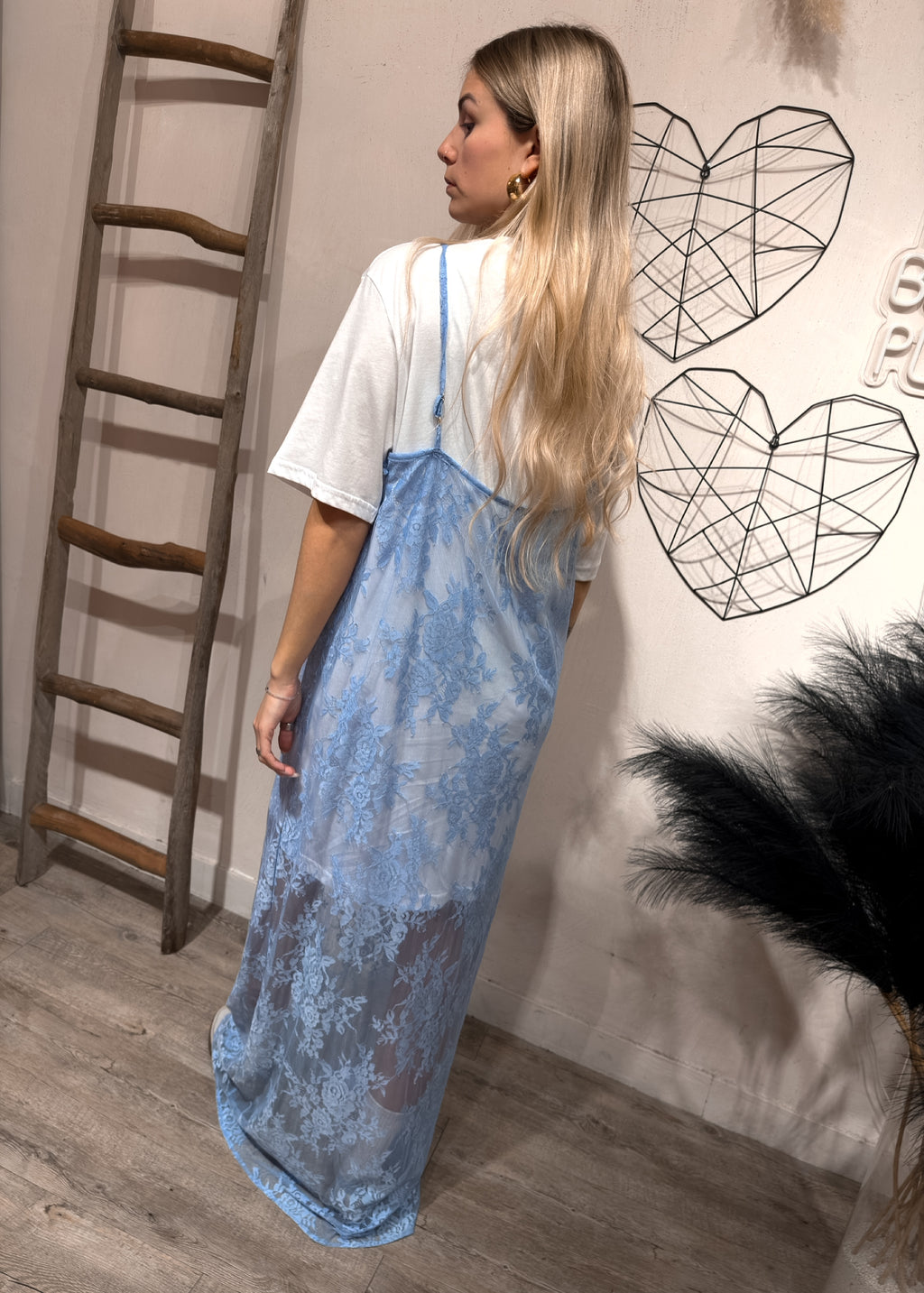Abito Lungo Pizzo + Maxi T-Shirt Kostumn1 +Colori