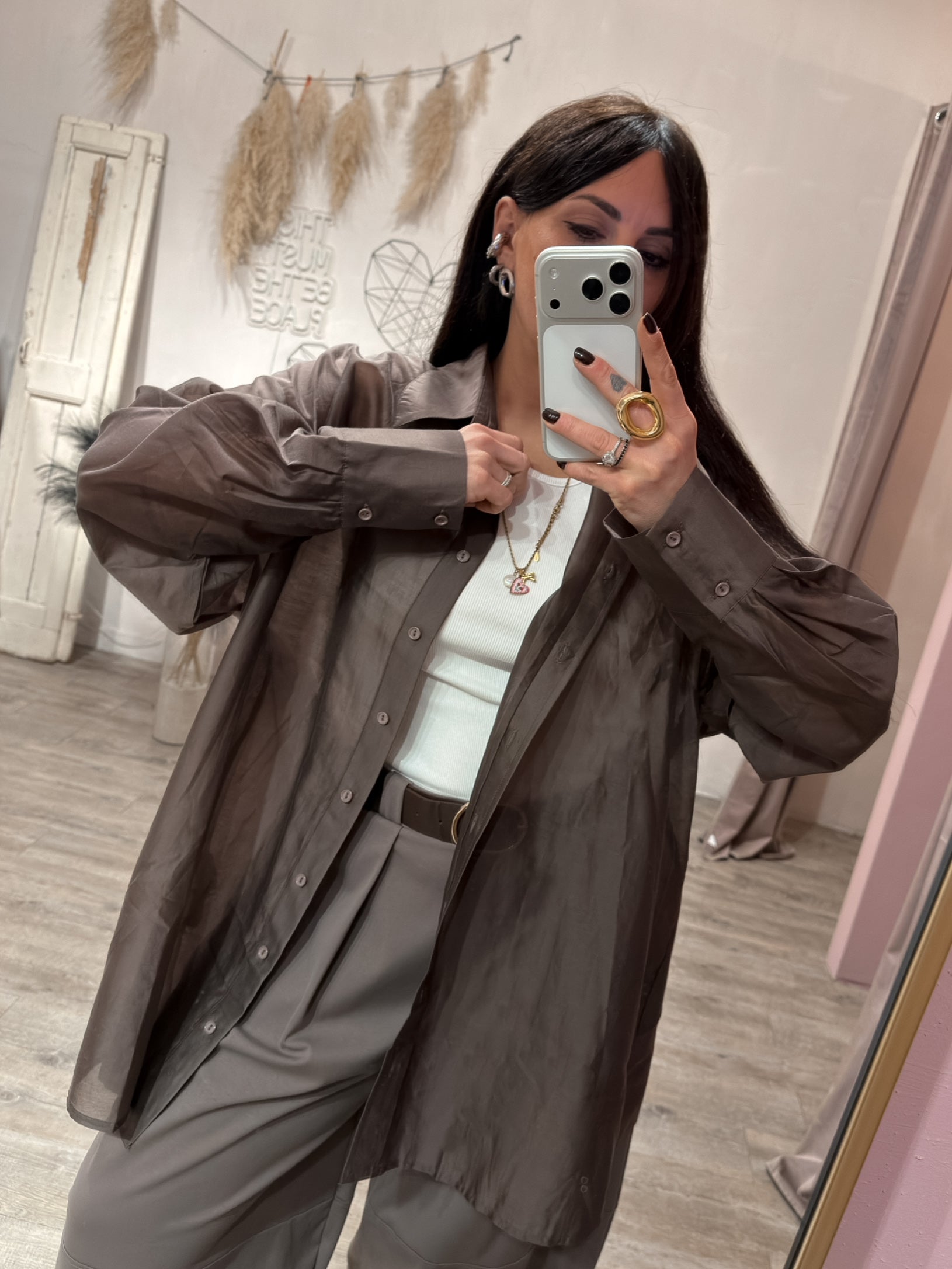 Maxi Camicia Mussola Moro Glamorous